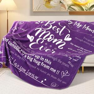 Couverture en polaire pour maman, couverture douce en polaire pour fille, de papa ou de maman, couverture en flanelle personnalisée avec lettres, couverture en polaire positive - Product Image 3