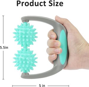 Roller Pijat Berduri Coolife Fascia Release dengan Fungsi Musik untuk Pijat Jaringan Dalam Selulit, 2 Bola Tekanan Titik Pijat - Product Image 3