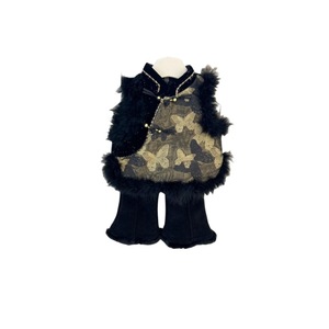 Tongxingyuan Girls Chinese Style Butterfly Vest With Fleece Lining Autumn Winter Outfit For Children - Product Image 4