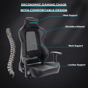 Prima pelle PU 135 gradi reclinabile schienale regolabile in rete Computer ergonomico sedia da gioco - Product Image 5