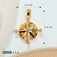 Dijes de Sol y Luna de Latón al por Mayor para la Fabricación de Joyas, Colgante de Astrología Chapado en Oro, Accesorios para Collares Celestiales con Estrellas