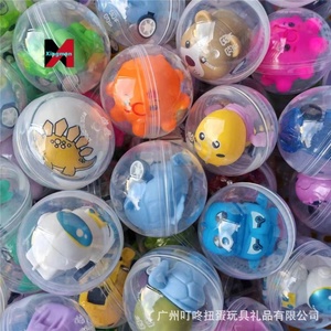 Cápsula Gacha Transparente de 45mm con Coche de Retroceso para Máquina Recreativa, Huevo Sorpresa de Diversión de un o dos dólares - Product Image 3