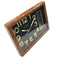 Horloge murale Diling de 12 pouces, horloge de table en plastique lumineuse, sans tic-tac, quartz, horloge murale numérique à LED, décoration simple pour la maison