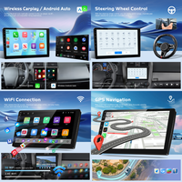 Autoradio Android Podofo 10 pouces 2+32 Go 2Din avec Carplay sans fil, Android Auto, GPS, DSP, écran IPS, stéréo de voiture, fabricant leader ODM