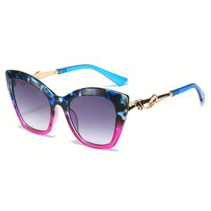 Lunettes de soleil œil-de-chat surdimensionnées pour femme, monture colorée rétro, protection UV400, avec logo personnalisé, collection 2025 - Product Image 5