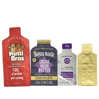 Emballage personnalisé pour boissons liquides, sachet Mylar de forme spéciale, en forme de bouteille, pour boisson au miel stimulante pour hommes, beurre de cacahuète, sachet découpé