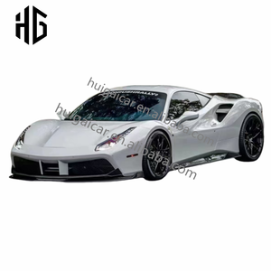 Jupes latérales en fibre de carbone, kit de carrosserie pour <span class=keywords><strong>Ferrari</strong></span> 488 GTB Sports Turning Rear Diffuser Spoiler Car Parts, <span class=keywords><strong>prix</strong></span> de gros - Product Image 6