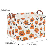 Cesta de Armazenamento com Tema de Fantasma de Halloween, Caixa de Doces, Cesta de Armazenamento para Festa de Abóbora