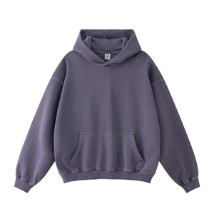 Sudadera con Capucha Personalizada con Logotipo, 400 g/m², Algodón 100%, Estilo Vintage Lavado al Ácido, Sudadera Oversize para Streetwear, Venta al Por Mayor - Product Image 1