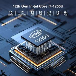 X86คอมพิวเตอร์แบบฝัง13Th เจนคอร์1355U I7แบบฝังตัวสอง RS232 COM สำหรับธุรกิจสำนักงานมินิพีซีแบร์โบนไร้พัดลมกล่องขนาดกะทัดรัด5g - Product Image 3