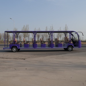 Voiture électrique 8 places à toit ouvert haute sécurité avec système de contrôle intégré pour les attractions touristiques - Product Image 2