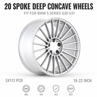 Jantes en alliage forgé multi-rayons DW compatibles BMW Série 5 G30 G31 18 19 20 pouces 5x112, finition argent, concaves profondes, vente en gros, approvisionnement OEM en vrac