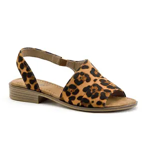 2022 Nieuw Luipaard Print Platte Sandalen 2021 Zomer Meisjes Casual Vrouwelijke Platte Sandalen Schoenen Voor Vrouwen En Dames