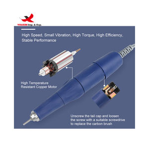 Máquina de Taladro para Uñas HQ Mixta con Descuento de Fábrica al por Mayor 210 105L 65W 35000 RPM para Uñas OEM Etiqueta Privada Personalizada - Product Image 5