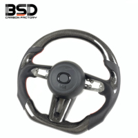 Cocok untuk Mazda 3 Axela 6 CX30 CX50 MX30 CX3 CX4 CX5 GT Sports Setir Kulit Hitam Berlubang Serat Karbon