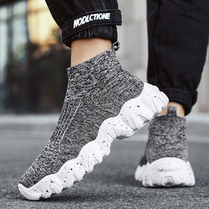 Zapatos Deportivos Ligeros para Hombre, Transpirables, con Cordones, Antideslizantes, de Caña Alta, con Suela Gruesa Acolchada, Forro de Malla Cómodo, a la Moda - Product Image 6