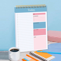 Bloc-notes A5 imprimé en gros, planificateur hebdomadaire et mensuel à spirale, agenda quotidien non daté, liste de choses à faire, bloc-notes personnalisé en papier