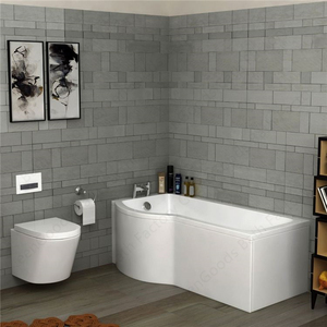 <span class=keywords><strong>Baignoire</strong></span> de jupe <span class=keywords><strong>en</strong></span> acrylique <span class=keywords><strong>en</strong></span> forme P, Tube irrégulier, bassin avec écran de douche - Product Image 3