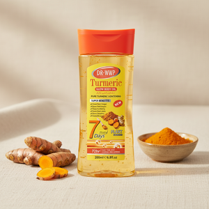 Huile corporelle au curcuma et à l'acide hyaluronique, huile pour le corps à base de graines pour massage complet et hydratation pour l'éclat de la peau, marque privée 200ml - Product Image 1