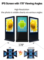 Haute résolution Android Wifi téléchargement à distance lecteur de publicité Lcd 10.1 pouces cadre de signalisation numérique vertical P2 écran Led intérieur