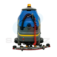 Mesin Pencuci Lantai Ride-on dengan Lebar Penyapu 770mm untuk Terminal Bandara, Parkir Bawah Tanah, Gudang Komersial Total 1500w