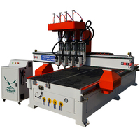 FORSUN-SHINE-הזדקנות CNC סין נמוך עלות למעלה חסות רישום רב צירים 1325ATC עץ קינון CNC נתב מכונת נגרות אוטומטי