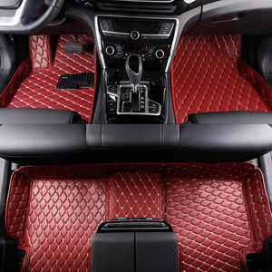 Tapis de sol de voiture en cuir de luxe personnalisés Lolly pour Reiz <span class=keywords><strong>Auris</strong></span>, toutes saisons, ensemble complet, 10 mm d'épaisseur, motif diamant, antidérapant, facile à nettoyer - Product Image 2