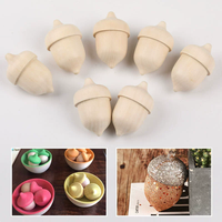 Ornements de Noël en forme de gland, artisanat DIY PAFU, glands en bois non finis, poupée en bois