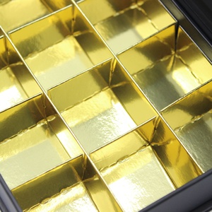 Kotak hadiah cokelat hitam dengan pembagi & jendela bening - Product Image 6