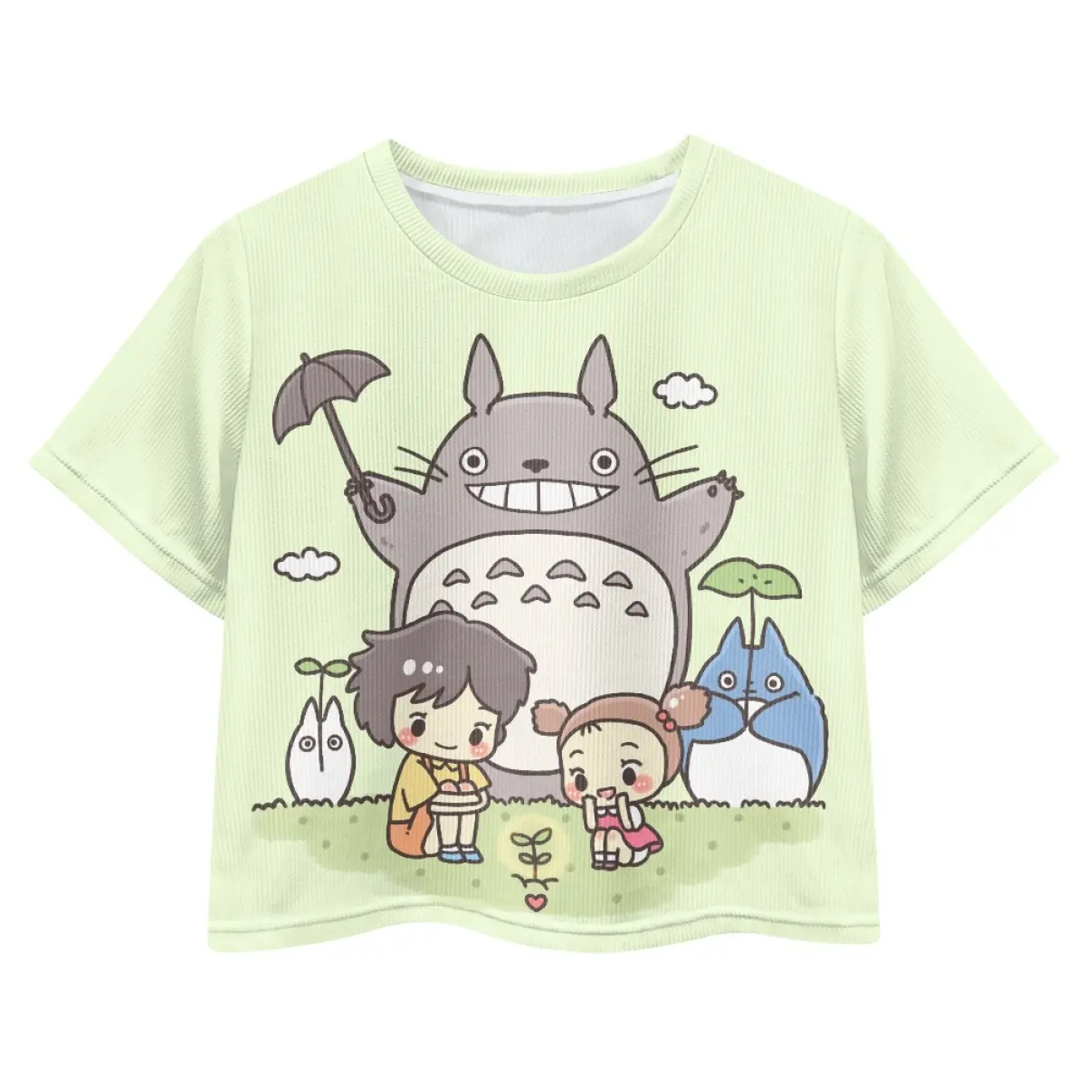 เสื้อผ้าเด็กผู้หญิงเสื้อยืดแขนยาวลาย My Neighbor Totoro