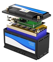 Batterie LiFePO4 108Ah 1360A CC 12.8V avec câbles de démarrage et d'arrêt, nouvelle batterie de remplacement pour véhicules, durée de vie de 3000 cycles, garantie 3 ans