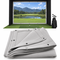 Écran de simulateur de golf gris à contraste élevé, ignifuge, triple couche, 4K, commercial, acoustique, pour simulateur de golf, écran d'impact pour le tir