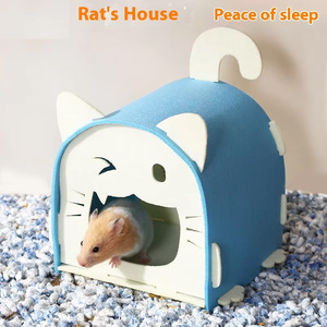 Nueva CASA DE ESCAPE Universal grande de fieltro sólido holandés para conejos bebés conejillos de indias hámsteres cuatro estaciones carcasa de animales pequeños - Product Image 6