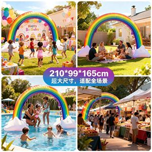 Inflatable Rainbow <b>Water</b> Spray Arch 210x99x165cm Outdoor Children's Play Toy For Summer <b>Fun</b> - Product Image 4