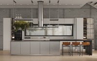Plans de maison modernes multi-générationnels personnalisés, plans de villa de luxe flexibles, aménagement de suite résidentielle contemporaine