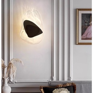 Ice <b>Cube</b> Wall Lamp Crystal LED 220V D20 H31cm Black Gold Living Room Bedroom Hallway - Product Image 4
