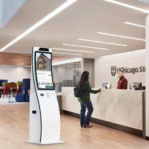 Distributeur de cartes de chambre 23.6/32 ''Kiosque d'imprimante de billets Kiosque d'auto-vérification dans l'hôtel Self Service Cash Recycler Machine de <span class=keywords><strong>paiement</strong></span> Banque - Product Image 1