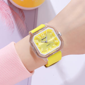 Sports Simple Transparent Octagon 39mm Dial Cartoon Women's <b>Waterproof</b> <b>Watch</b> 20mm Silicone Strap Multiple Color Factory Direct - Product Image 5