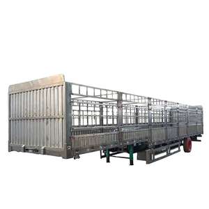 รถพ่วงกึ่งพ่วงแบบมีรั้ว 3 เพลา 60 ตัน สำหรับขนส่งสินค้าไปยังแซมเบีย - Product Image 1