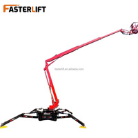 Plataforma Elevadora Araña Autopropulsada Ajustable de 10m-48m con Brazo Articulado y Canastilla para Trabajos en Altura