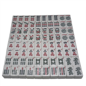 166 Trắng Khắc Gạch Mỹ Mahjong Set 4 Tất Cả Trong Một Rack/Pushers Phương Tây Mah Jongg Trò Chơi Thiết Lập Với Trường Hợp Mang - Product Image 2