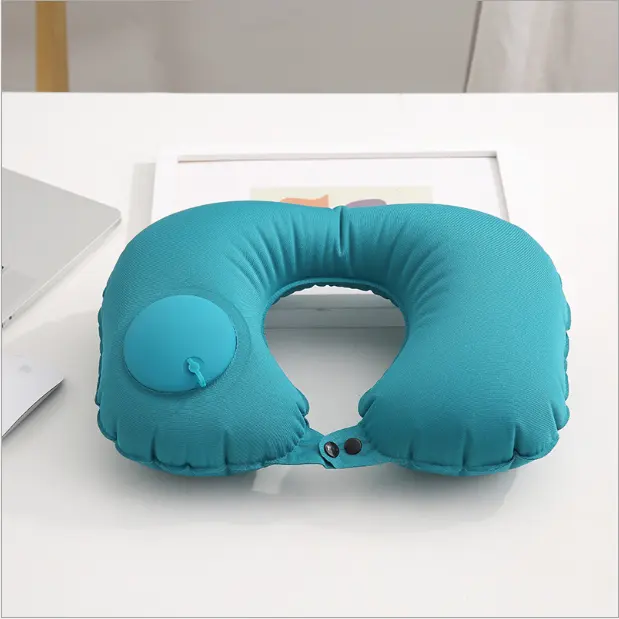 Tùy Chỉnh Logo Cổ Hỗ Trợ Mềm Xe Văn Phòng Máy Bay Tựa Đầu Du Lịch U-shape Inflatable Gối