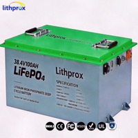 Batterie LiFePO4 à décharge profonde 38,4V 100Ah Grade A pour stockage domestique, avec BMS intelligent CAN Bus, borne M8, 6000+ cycles, CE RoHS IP67, OEM ODM