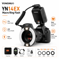 Flash annulaire TTL portable professionnel YN14EX pour appareils photo reflex numériques, lampe d'appoint LED à recyclage rapide pour photographie macro