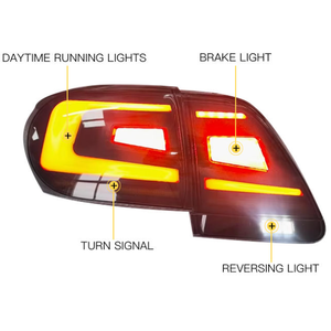 ไฟท้าย LED AURON 12V สำหรับรถยนต์ปี 2011-2013 ชุดประกอบไฟท้ายแบบใหม่ อัพเกรด ไฟสีแดง พร้อมตัวนำแสง ABS ใช้ได้กับรถยนต์ทั่วไป รับประกัน 1 ปี - Product Image 4