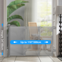 Barrière de sécurité rétractable classique en maille PVC, porte, escalier, barrière de sécurité pour bébé, maille durable, barrière de sécurité pour bébé