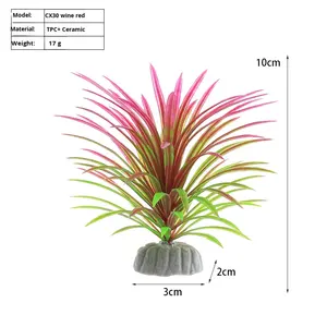 Fábrica direta venda moderna simulado água plantas para aquário paisagismo Eco-Friendly plástico aquário suprimentos atacado - Product Image 3