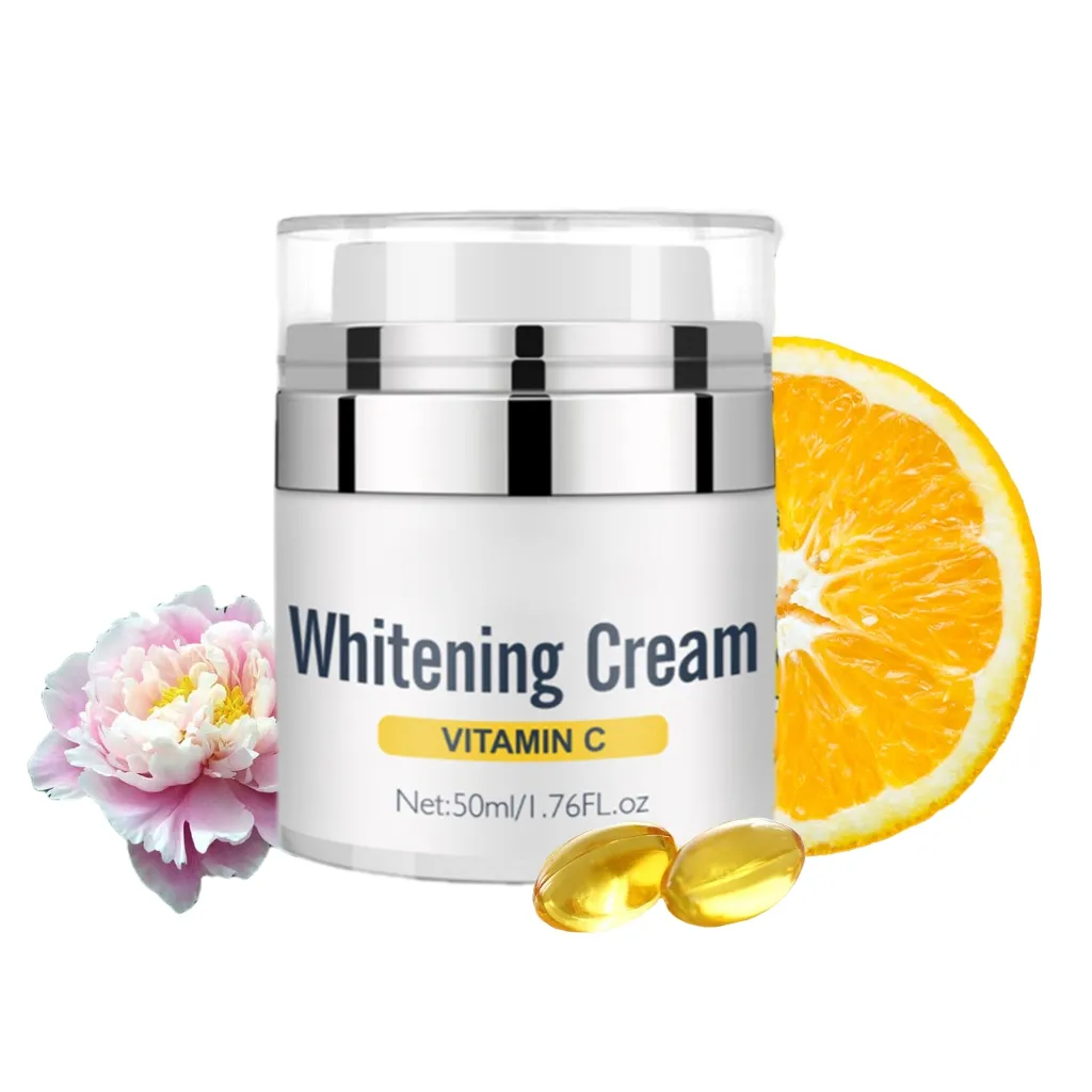 Vitamine C E Crème éclaircissante rapide pour le visage Crème éclaircissante pour le teint nourrissante et raffermissante Vente en gros 50ml