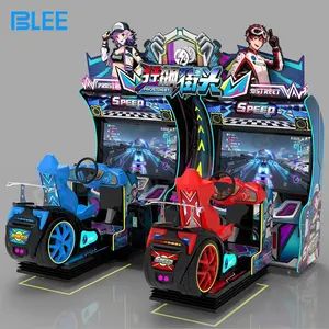 Manufacturer high definition large scale video game city coin operated racing game machine simulator equipment for shopping mall
