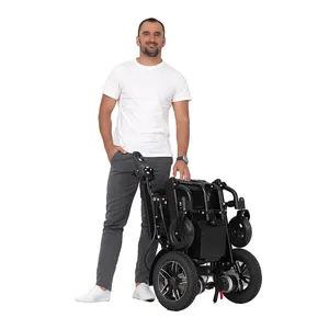 人気デザイン軽量折りたたみ式電動車椅子充電式車椅子ポータブル障害者用